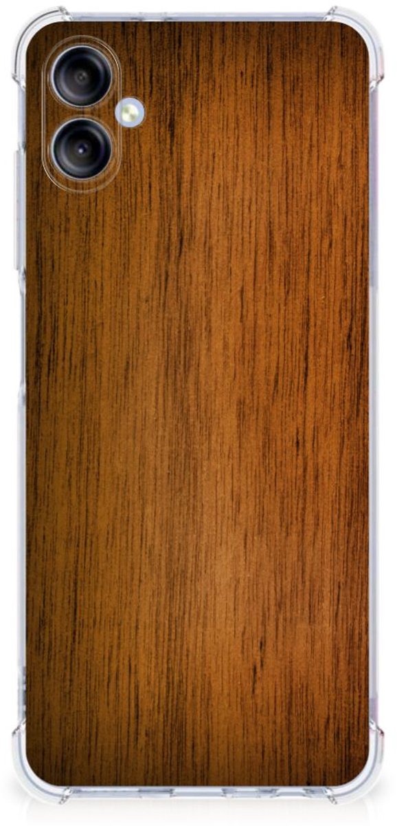 Samsung Galaxy A05 Stevig Telefoonhoesje Donker Hout