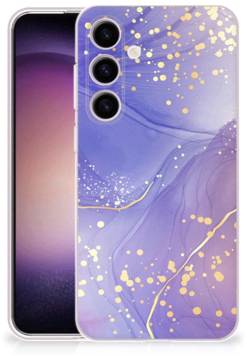 Hoesje maken voor Samsung Galaxy S24 Watercolor Paars
