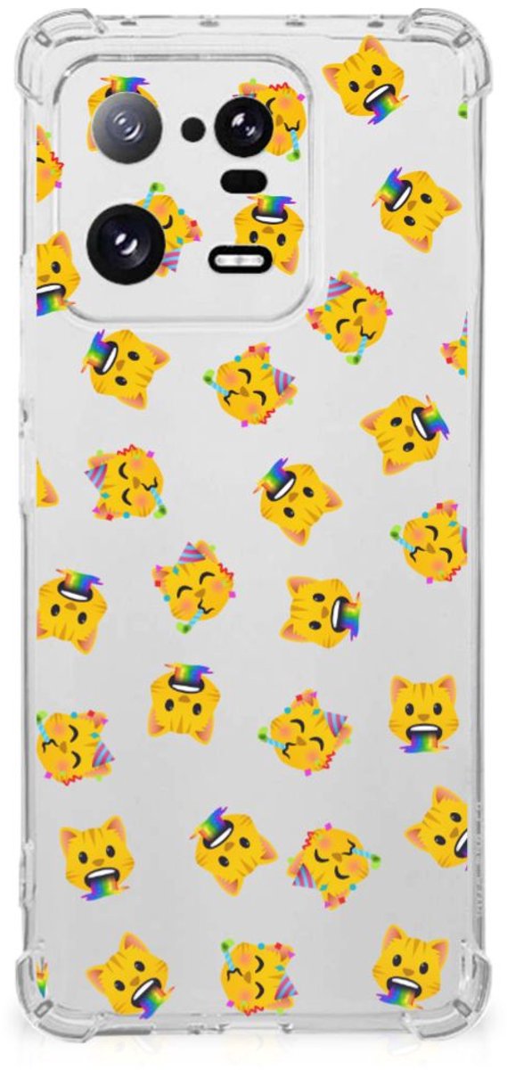 Doorzichtige Silicone Hoesje voor Xiaomi 13 Pro Katten Emojis