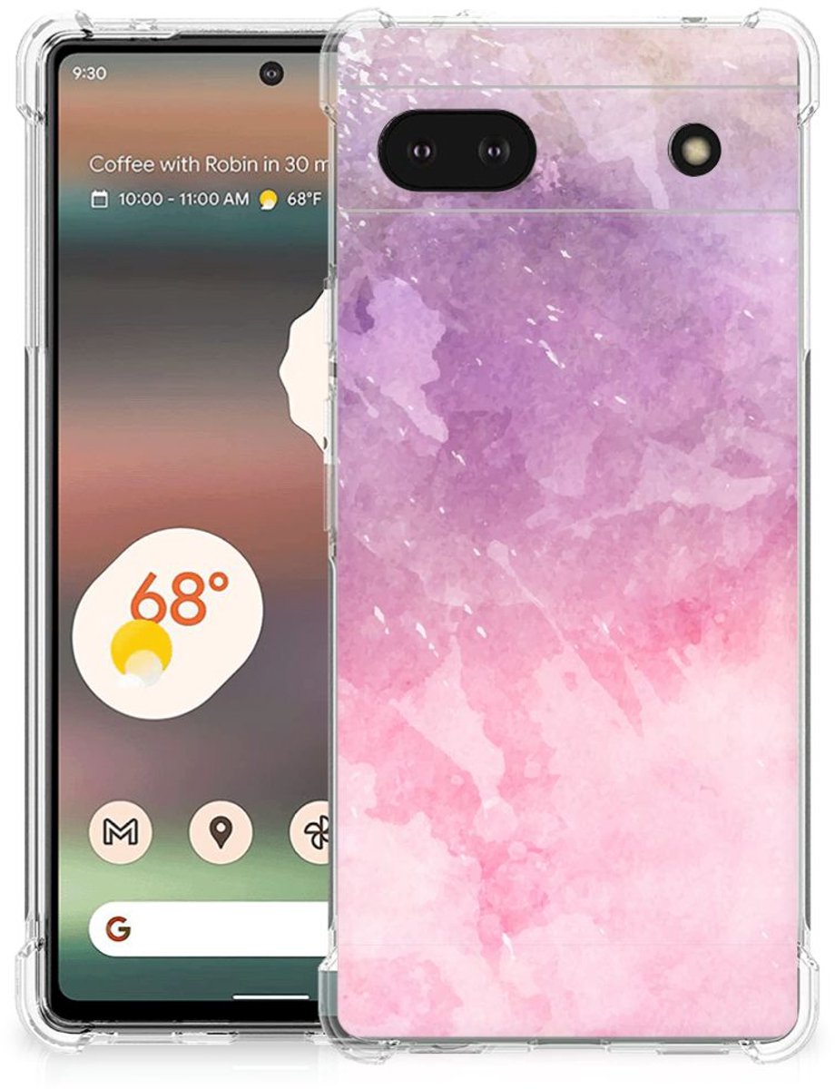 Back Cover Google Pixel 6A Pink Purple Paint
