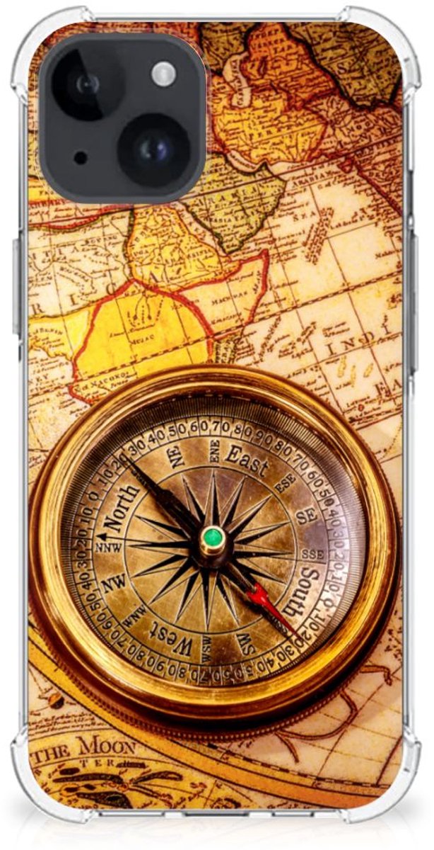 iPhone 15 Plus Telefoonhoesje met valbescherming Kompas