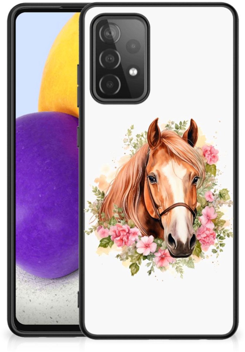 Dierenprint Telefoonhoesje voor Samsung Galaxy A72 (5G/4G) Paard