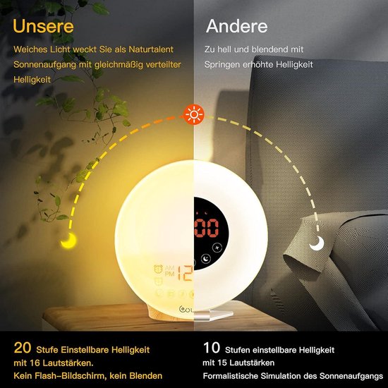 Digitale wekker, Jsdoin grote led-display wekker met