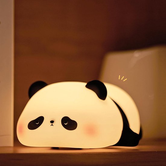 Dailygoody - Kindernachtlampje - Panda nachtlampje - Dimbaar en oplaadbaar - Siliconen ledlamp - Geschikt voor kinderen - 30 minuten timer — afbeelding 2