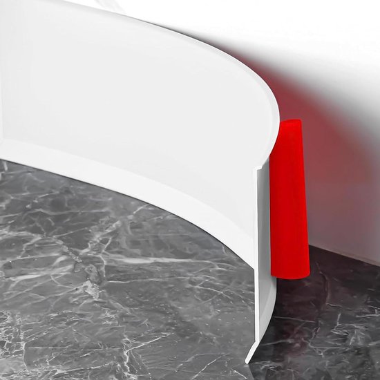 Zachte plint 3m pvc wit kniklijst voor keuken-badkamer zelfklevend