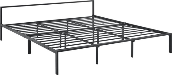 Stalen bed Imatra bedframe met bedbodem 180x200 cm zwart