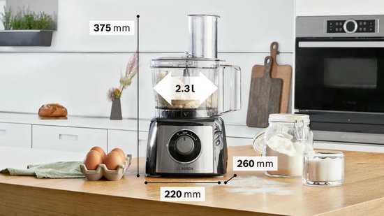 Bosch MCM3PM386 MultiTalent 3 - Foodprocessor - RVS/Zwart van Bosch — afbeelding 5