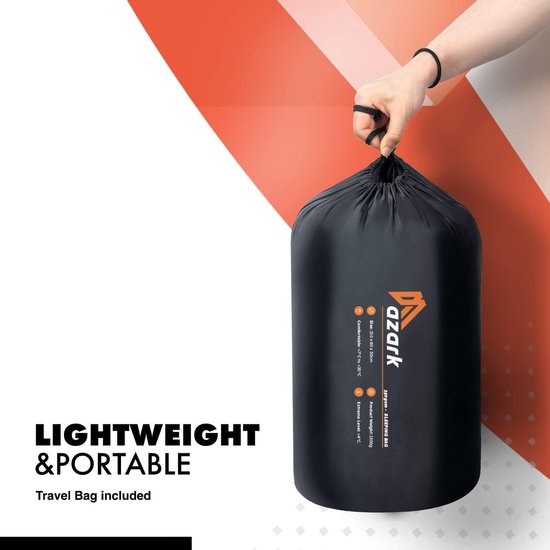Slaapzak 350 g/m² lichtgewicht-waterproof 4 seizoenen kamperen-wandelen buitenshuis-slaapzak volwassenen-kinderen — afbeelding 2
