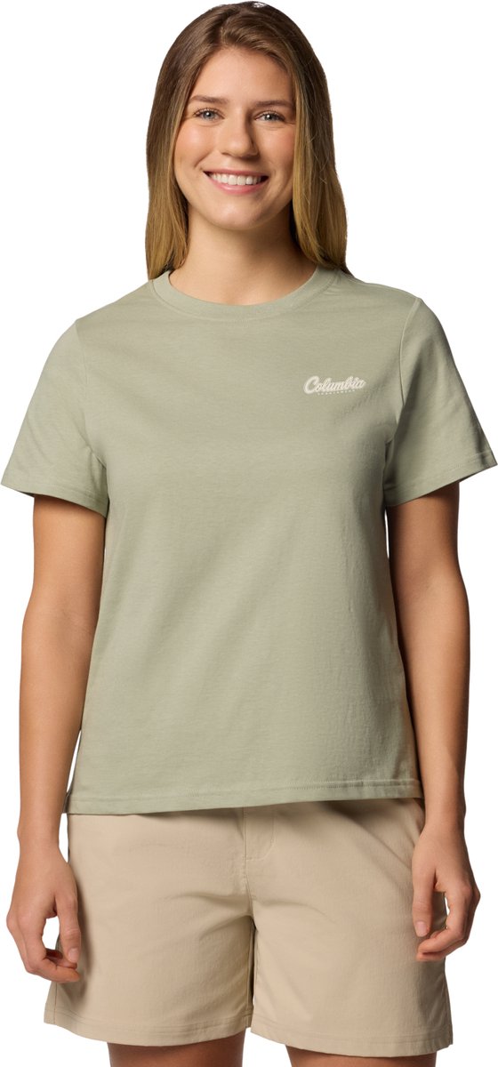 Columbia Rolling Bend Graphic SS Tee Vrouwen T-shirt Groen