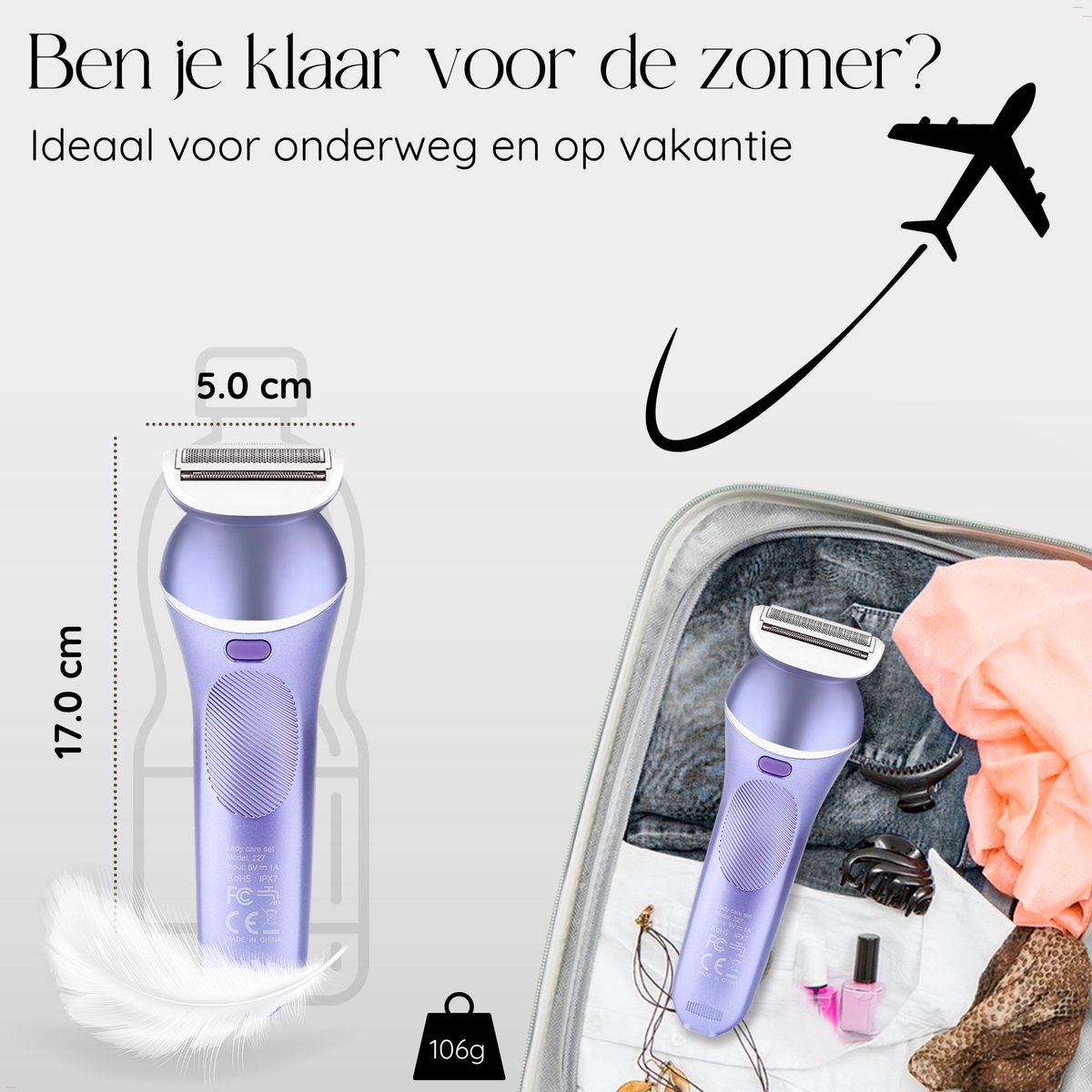 Sansbeauté® 7 in 1 Ladyshave voor Vrouwen - Gezicht - Oksels - Benen - Epilator - Trimmer voor Vrouwen & Dames - Bikinitrimmer Dames - Trimmer Vrouw Intiem - Scheerapparaat Vrouw thumbnail 3