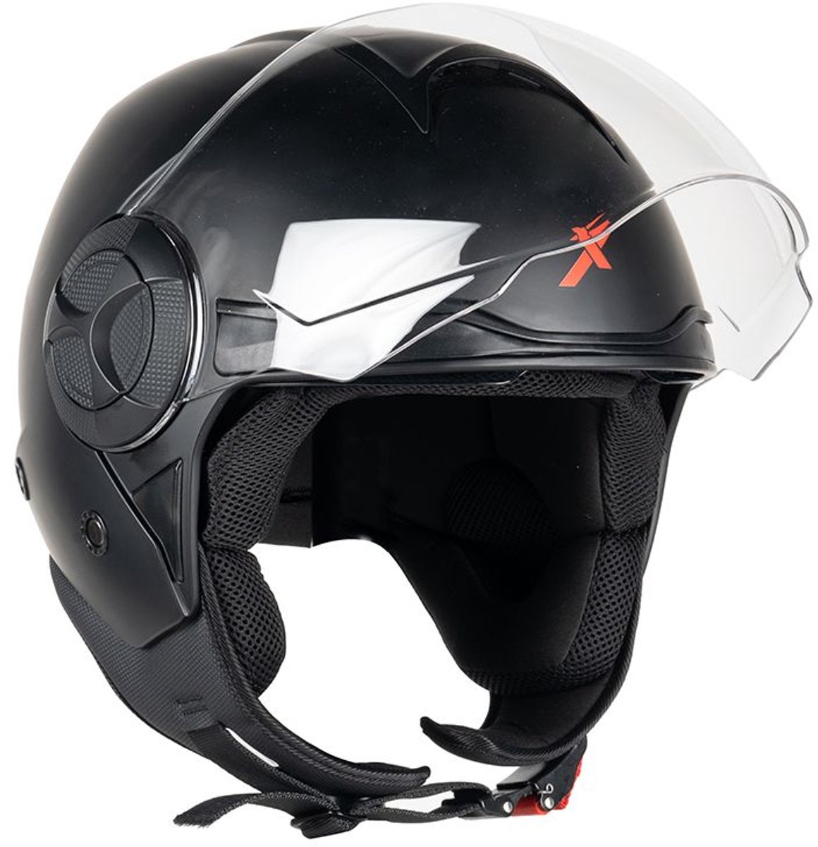 MOTOBLOUZ ARKEON Scooterhelm - Motorhelm - Jet Helm voor Vespa, Scooter, Motor Brommer & Snorfiets - Zwarte mat - M – foto 4