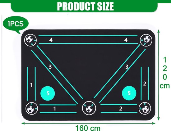 Basketbal trainingsmat, basketbal voetstaptraining sport rubberen antislip reguliere systeemmatten, voor volwassen balcontrole 120x86CM/47x34in(B,120x86CM/47x34in