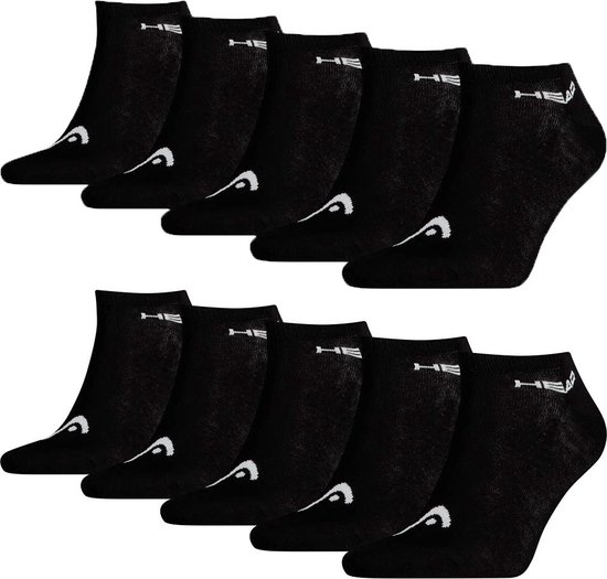 Head 10 paar - sneaker sokken - Enkel sokken - 38 - Zwart.