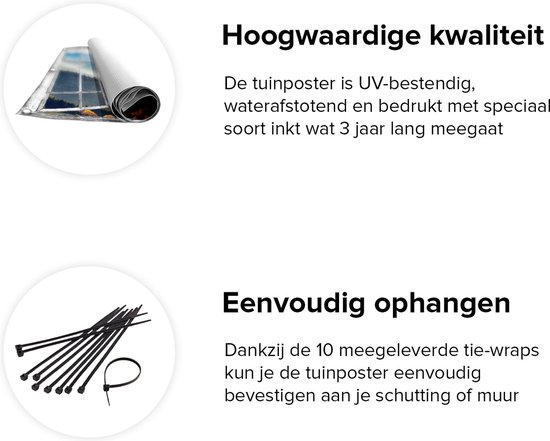 Gards Tuinposter Doorkijk Heuvel Landschap van het Zwarte Wout Bos - 60x40 cm - Tuindoek - Tuindecoratie - Wanddecoratie buiten - Tuinschilderij