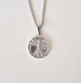 Ketting Vitruvius - NotsoSupermom - Zilver - 60 cm - Heren ketting - Cadeautje voor hem -