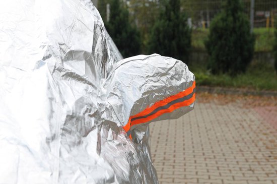 Autohoes met ritssluiting, reflecterend, 120gr + katoen, Zilver, maat: XL, 530x180x120cm — afbeelding 5