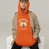 Koningsdag Hoodie Bier Koning - MAAT 4XL - Uniseks Fit - Oranje Feestkleding