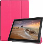 Tablet hoes geschikt voor Lenovo Tab E10 hoes - Tri-Fold Book Case - Magenta - (TB-X104f)