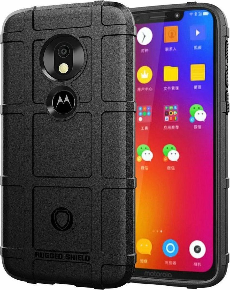 Hoesje voor Motorola Moto G7 Play - Beschermende hoes - Back Cover - TPU Case - Zwart