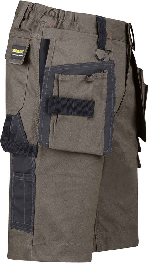 STØRVIK Thijs Stretch Short Work Trousers Men - Short de travail - Taille XS - Taupe