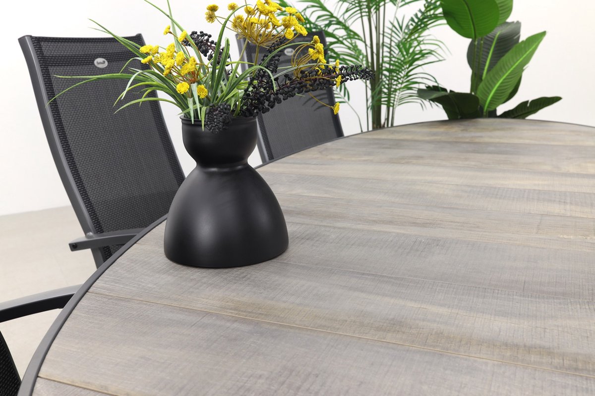 Hartman Salvatore/Silva salon de jardin ovale aspect bois 240x115 cm