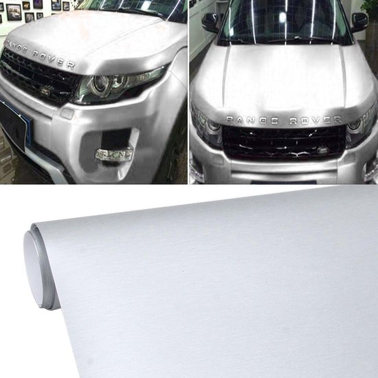 Laan Soldaat vragenlijst Auto wrapping folie mat geborsteld zilver 500 x 152 cm | bol.com