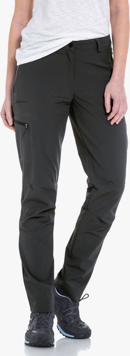 Schöffel Pants Ascona Zip Off Women Asphalt Outdoor Kleding Broeken Afrits broeken Grijs