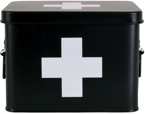 Present Time Armoire à pharmacie - Noir - 21,5x15,5x16cm