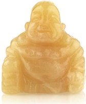 Edelsteen Boeddha Calciet geel