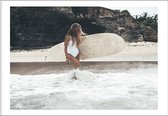 Hit The Waves (50x70cm) - Wallified - Tropisch - Poster - Print - Wall-Art - Woondecoratie - Kunst - Posters