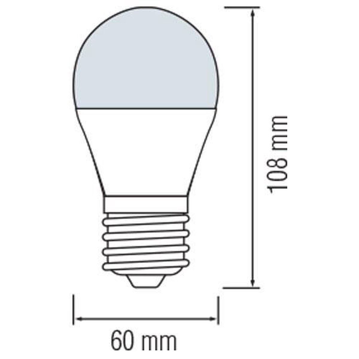 Lampe LED - Douille E27 - 8W - Blanc chaud 3000K | bol