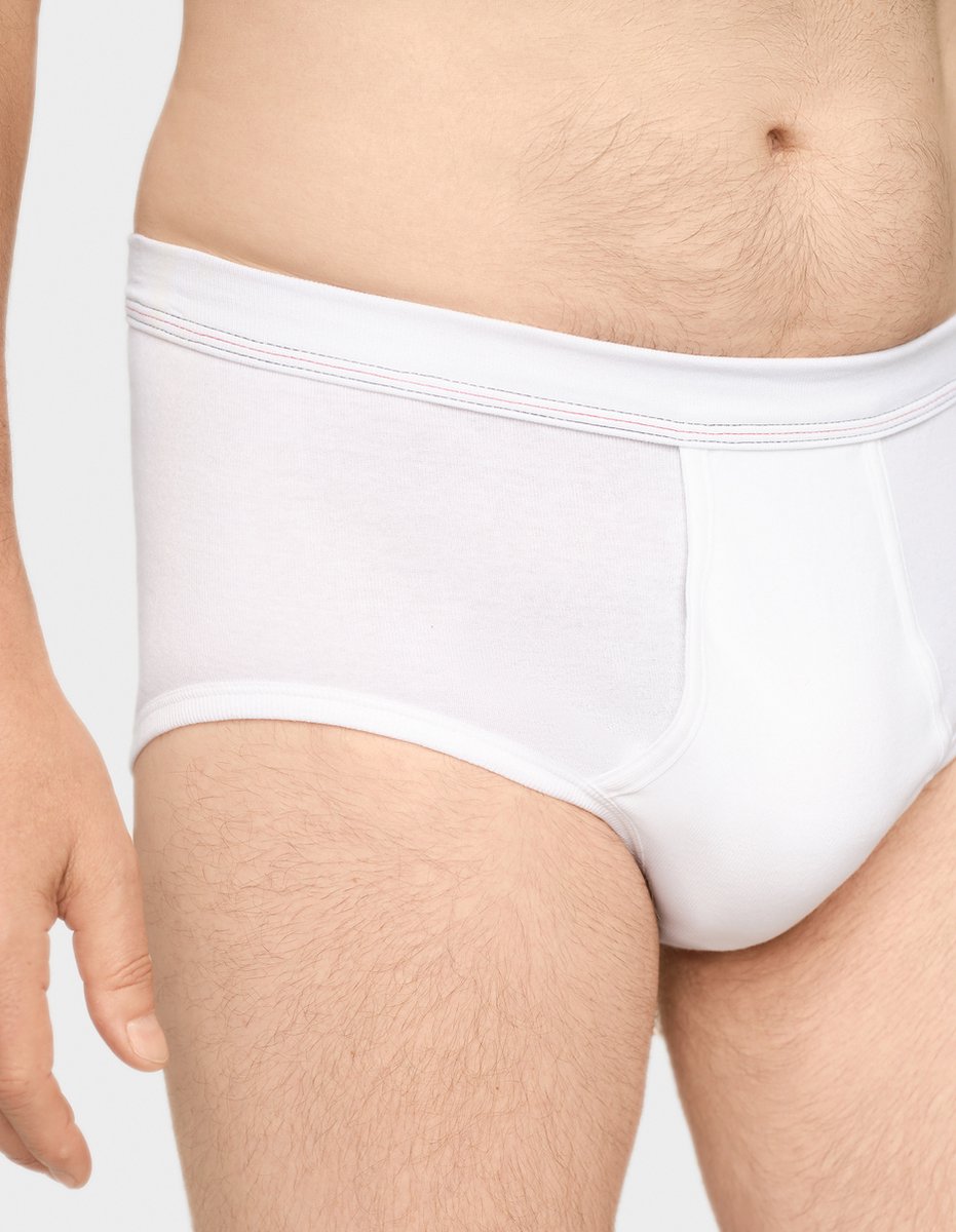 Heren heupslip wit 6440 - Grote maten - Met gulp - Heren ondergoed - Mannen onderbroek - 5XL/11
