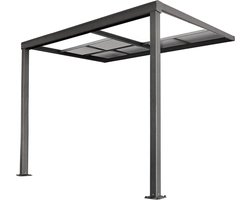 Aluminium Terrasoverkapping Jakarta - 3 x 3 m - Grijs - Schuifdak