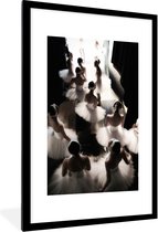 Poster - Frame - Ballet - Vrouw - Ballerina - Dans - Poster in lijst - Wanddecoratie - 80x120 cm