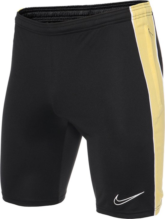 Nike Junior Football Zip Short (Taille 164) Zwart/ Or - Short de Voetbal avec fermeture éclair