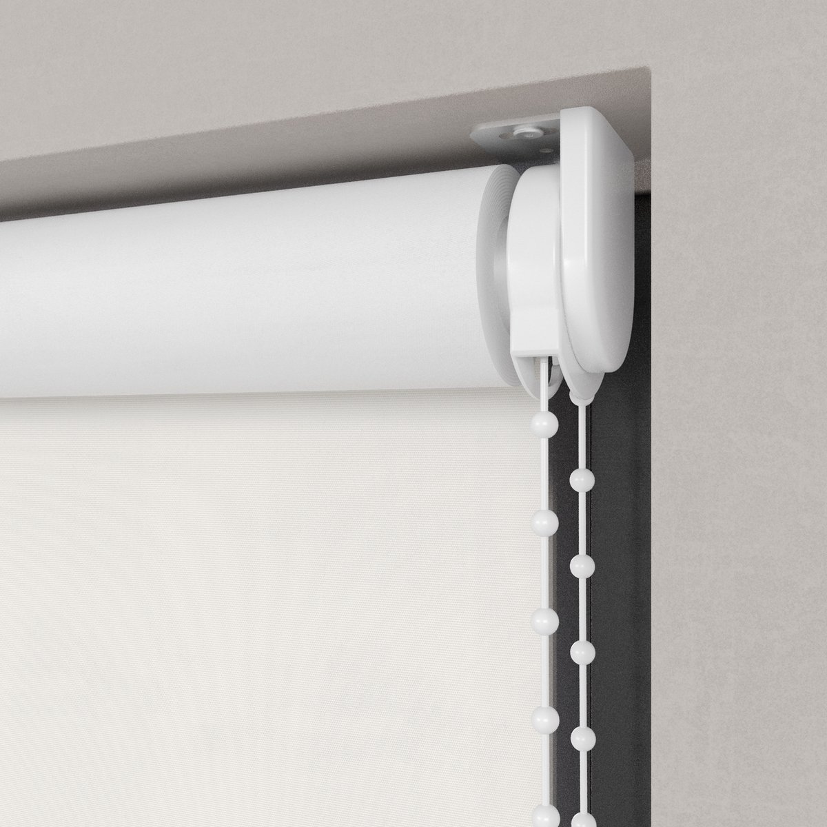 Dutchblinds Rolgordijn - verduisterend - Off White - 175x275cm - Raamdecoratie op maat