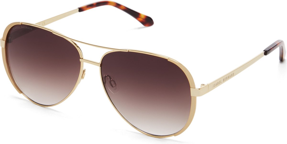Isabel Bernard La Villette Ruby Goudkleurige Aviator Zonnebril IB400004-15-14