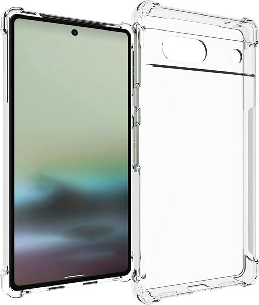 Anti-shock Back Cover voor de Google Pixel 7A Transparant