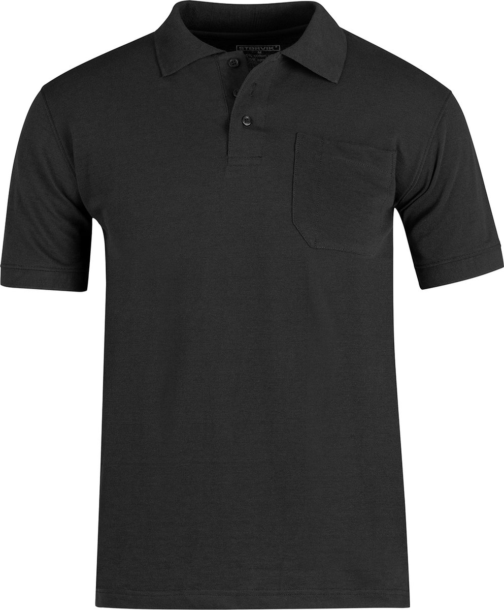 STØRVIK Hastings Polo Shirt Heren - Katoen - Maat L - Zwart