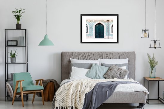 Cadre photo avec affiche - Porte - Bois - Vert - Maison - 80x60 cm - Cadre pour affiche