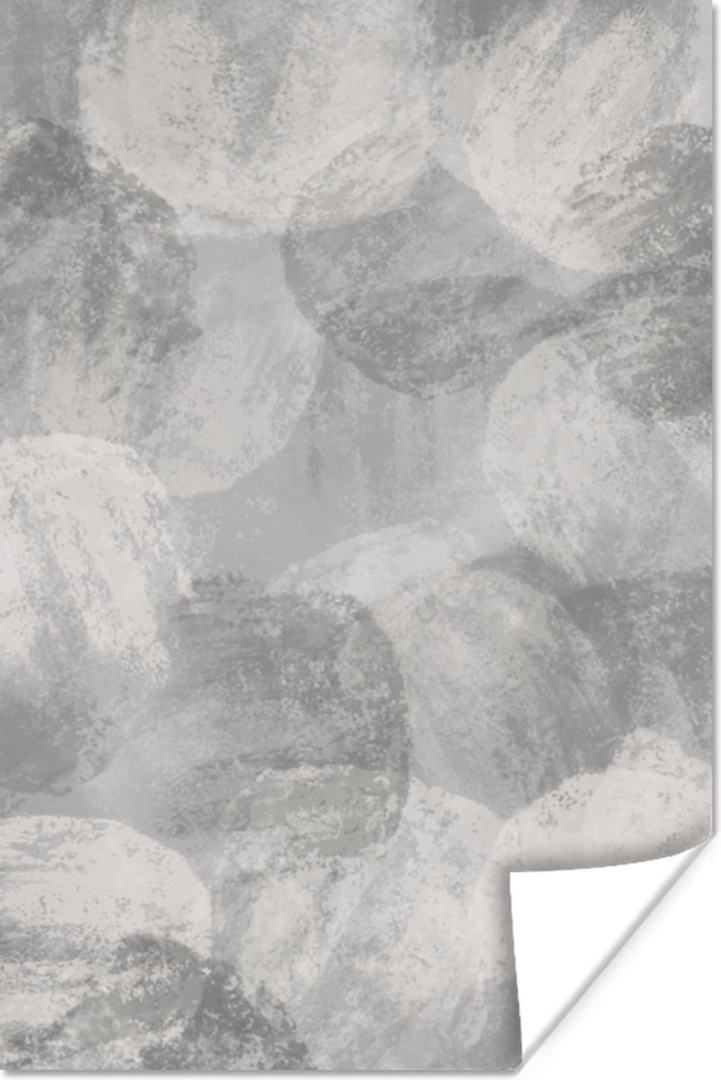 Abstract - Verf - Grijs - Schilderij