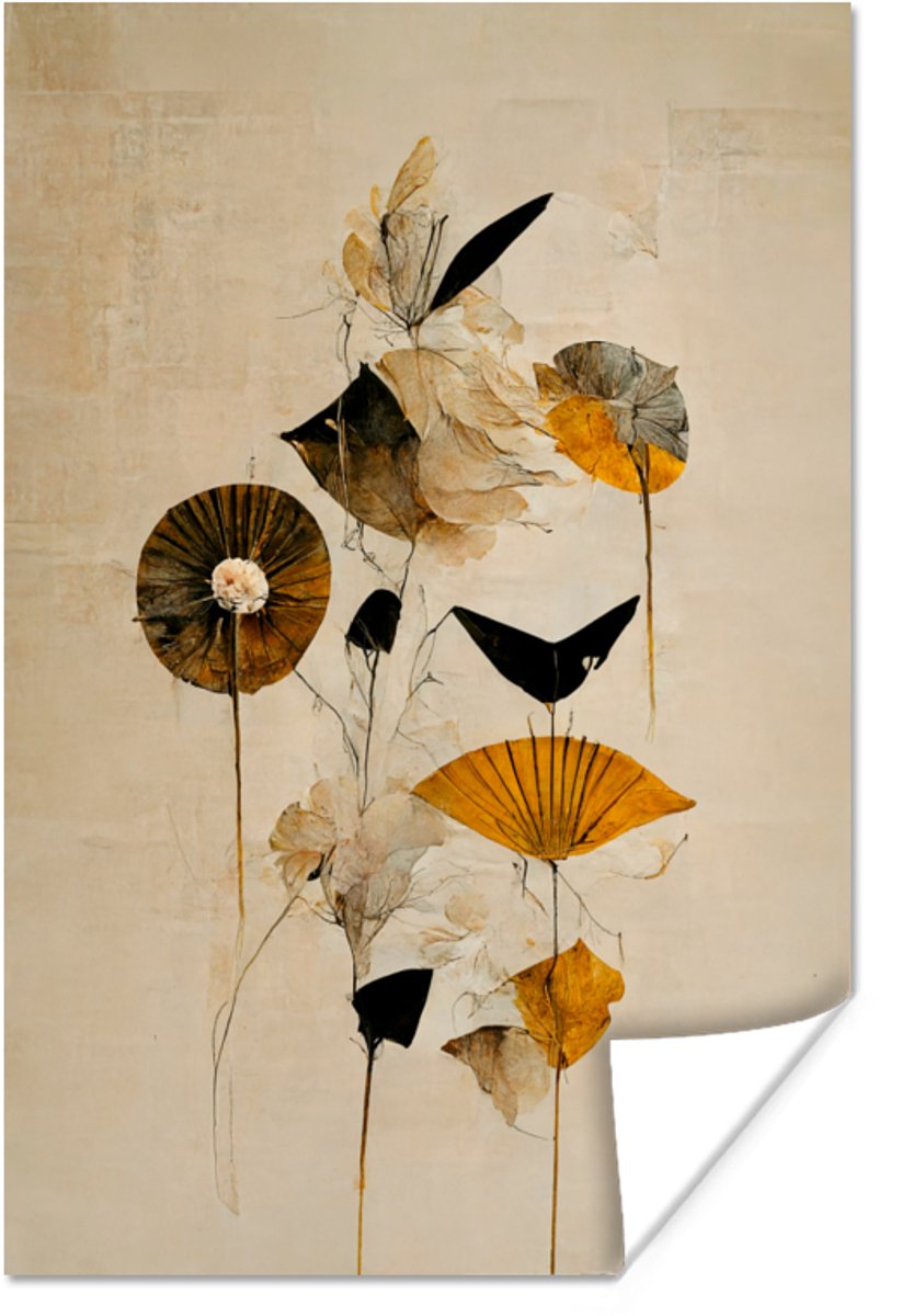 Bloemen - Vintage - Planten - Goud