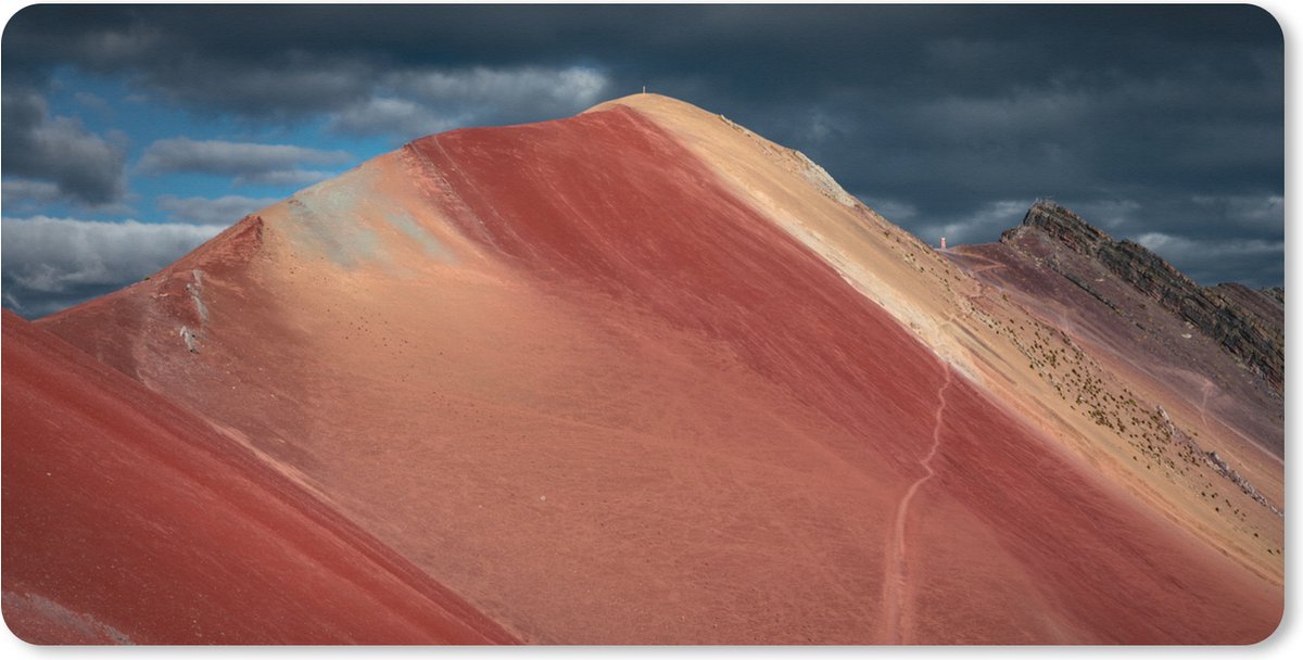 Muismat XXL 80x40 cm - Bureau onderlegger - Bureau mat Landschap - Natuur - Berg - Wolken - Bureaumat - Gaming mousepad xl - Bureaulegger groot - Computer deskmat