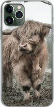 Geschikt voor iPhone 11 Pro hoesje - Schotse hooglander - Natuur - Herfst - Dieren - Wild - Bos - Siliconen Telefoonhoesje
