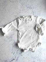 Omer en Odille - setje romper met bloomer - wit - maat 6-12 maanden