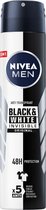 3x Nivea Men Deodorant Spray Invisible for Black & White 200 ml