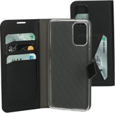 Mobiparts hoesje geschikt voor Samsung Galaxy S20 Plus - Wallet/Boekhoesje - Eco Leer - Magneet Sluiting - Opberg vakken - Zwart