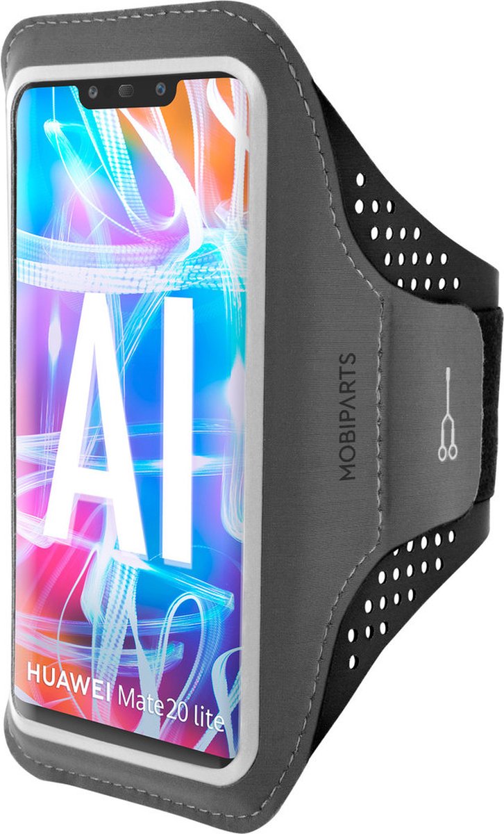 Hardloop Sportarmband geschikt voor Huawei Mate 20 Lite - Zwart - Mobiparts