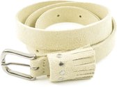 Kidzzbelts Meisjesriem JeansSmallekinderriem 1708 - Naturel - 65 cm