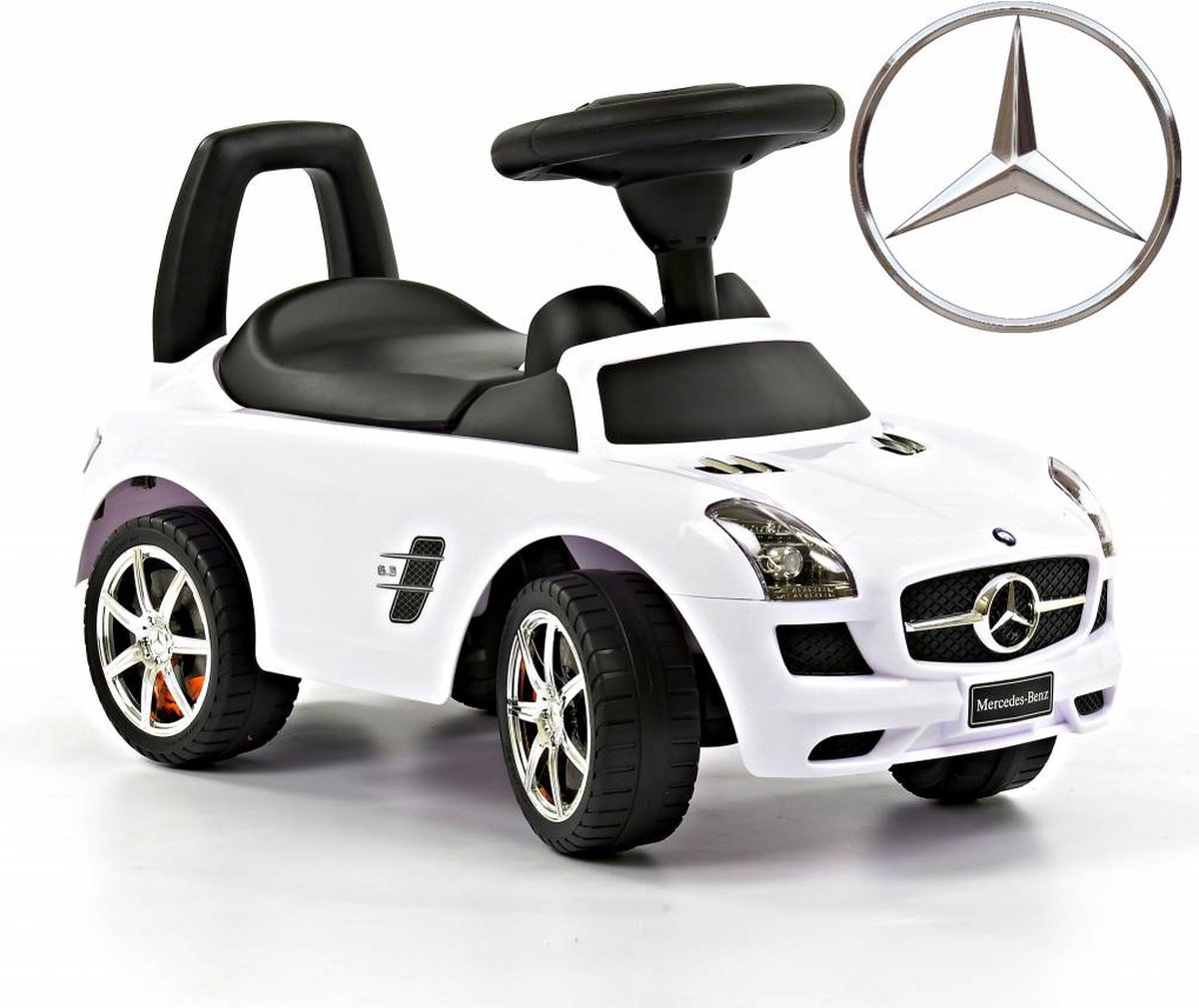 Mercedes SLS-AMG - Loopauto - Wit - Loopauto 1 jaar - Loopwagen - 2Cycle